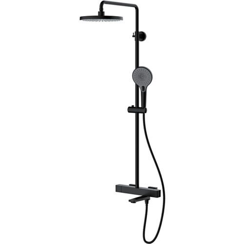 Душевая система с термостатическим смесителем Faop A2408-60, чёрный