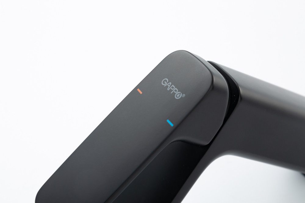 Смеситель для умывальника Gappo G1028-6, чёрный — изображение 8