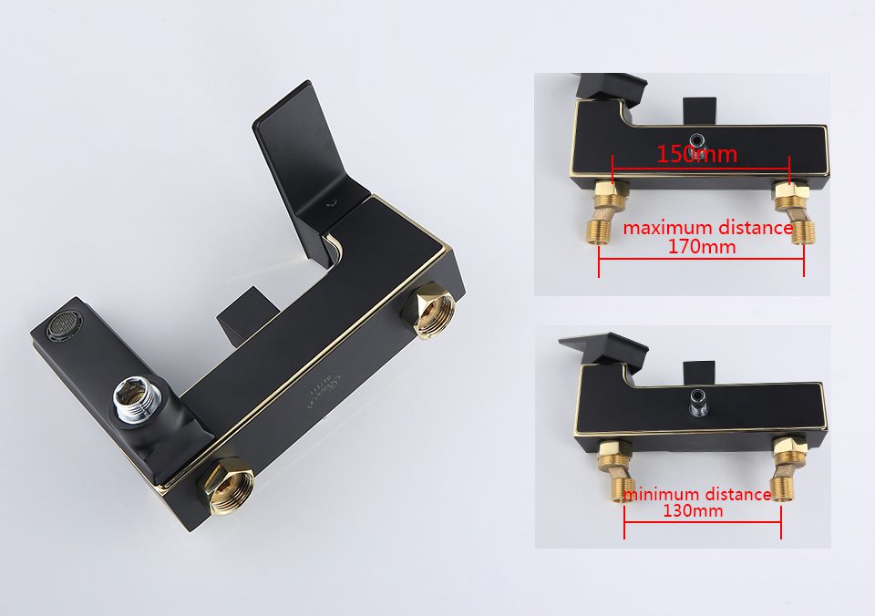 Душевая система Faop A2406-6, чёрный/золото — изображение 7