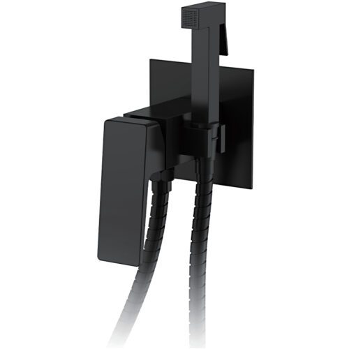 Смеситель скрытого монтажа для гигиенического душа Faop A7209-6, чёрный