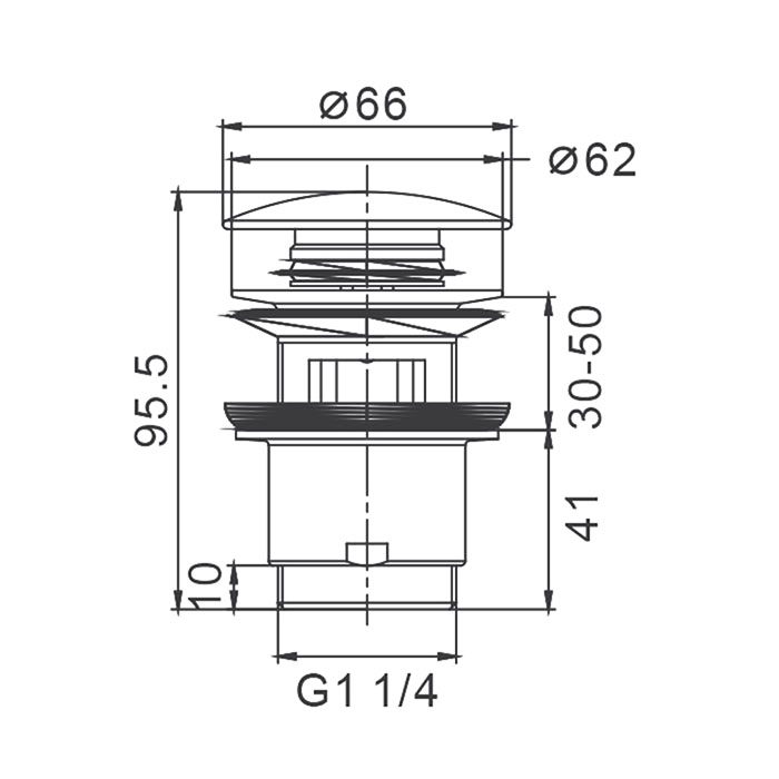 Донный клапан для умывальника Frap F60 — изображение 2