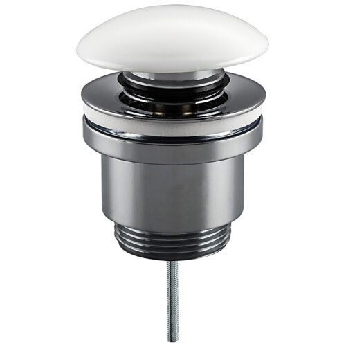 Донный клапан для умывальника Frap F62-8, хром/белый