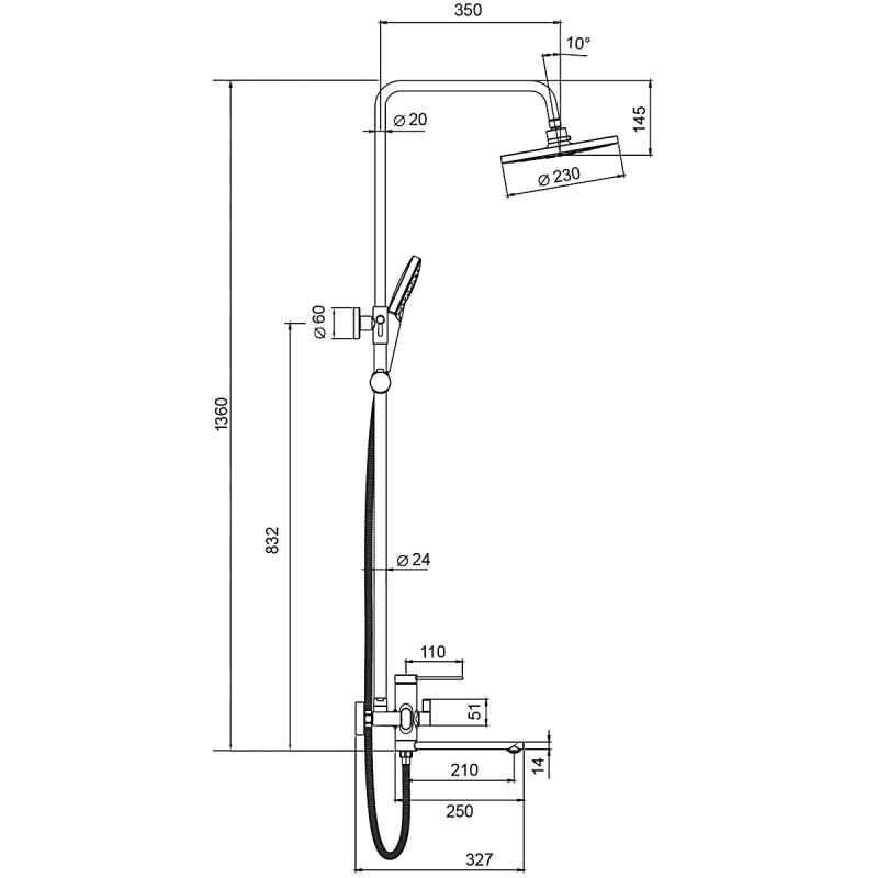 Душевая система Frap F2467 — изображение 2