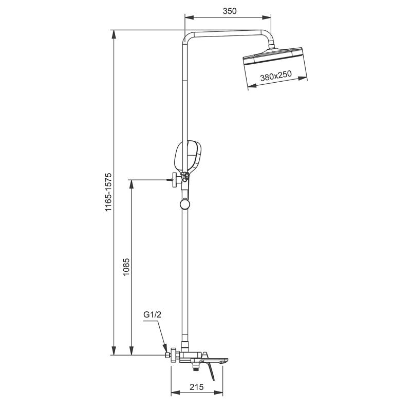 Душевая система Gappo G2428-6, чёрный — изображение 2