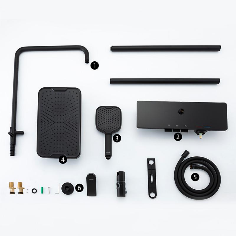 Душевая система Gappo G2496-16, чёрный — изображение 15