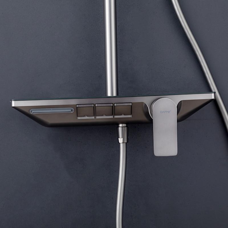 Душевая система Gappo G2496-19, оружейная сталь — изображение 4