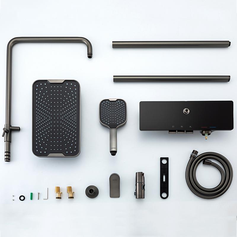 Душевая система Gappo G2496-19, оружейная сталь — изображение 16