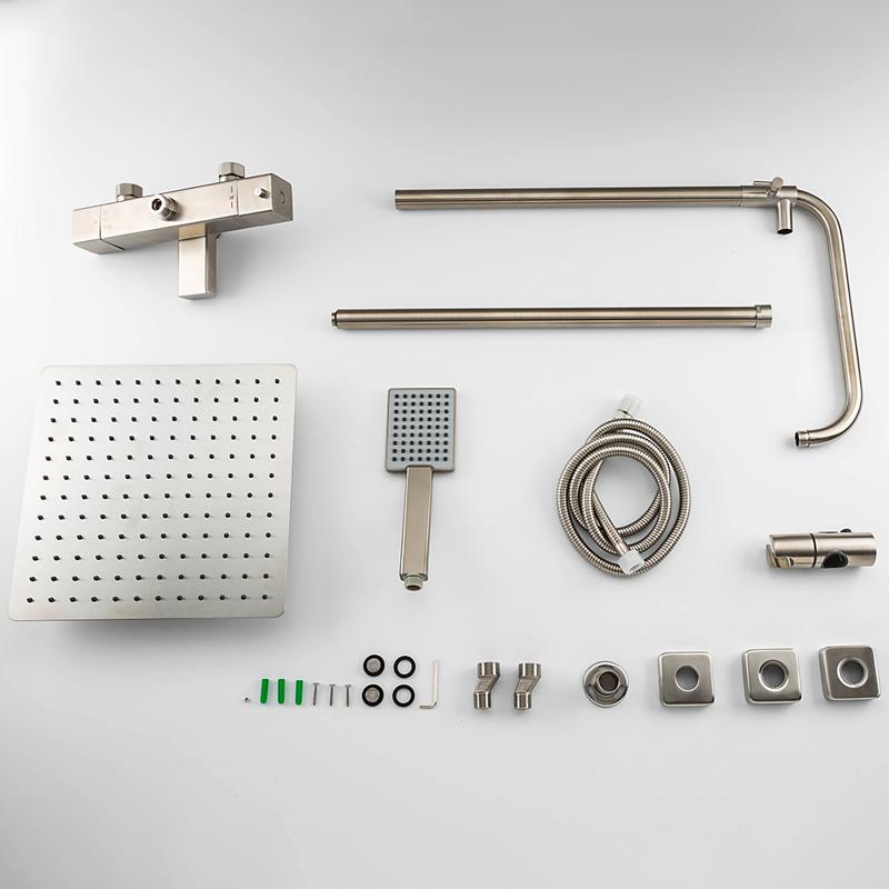 Душевая система с термостатическим смесителем Gappo G2499-40, сатин — изображение 8