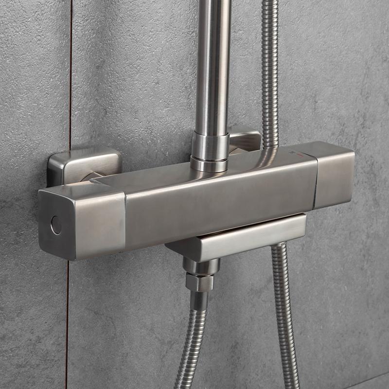 Душевая система с термостатическим смесителем Gappo G2499-40, сатин — изображение 9