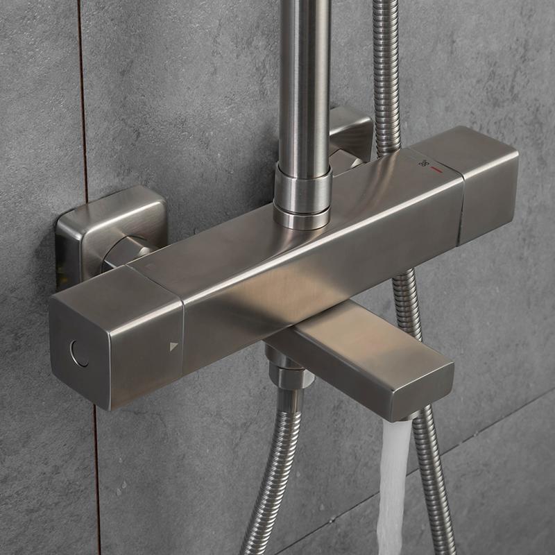 Душевая система с термостатическим смесителем Gappo G2499-40, сатин — изображение 10