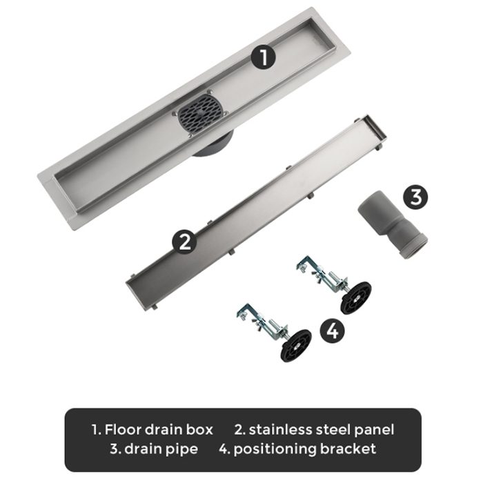 Трап для душа Gappo G85007-4 линейный, "под плитку", 50 см — изображение 9