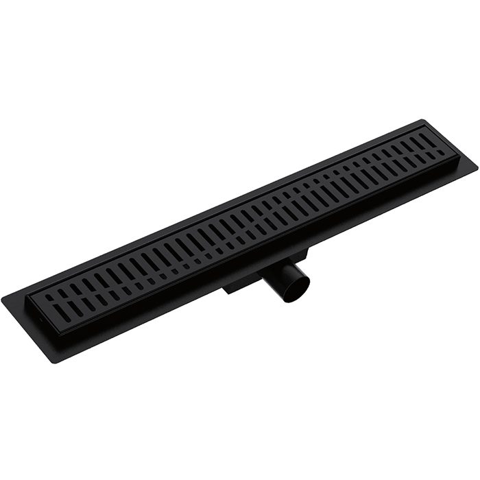 Трап для душа Gappo G86007-36 линейный, "решётка", 60 см, чёрный