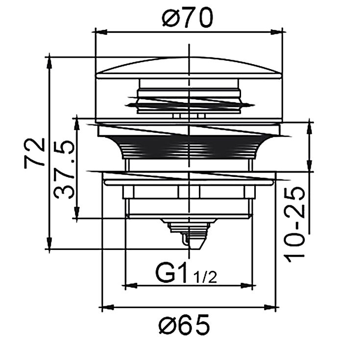 Донный клапан для ванны Frap F63 — изображение 2