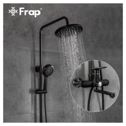 Душевая система Frap F2449-6, чёрный