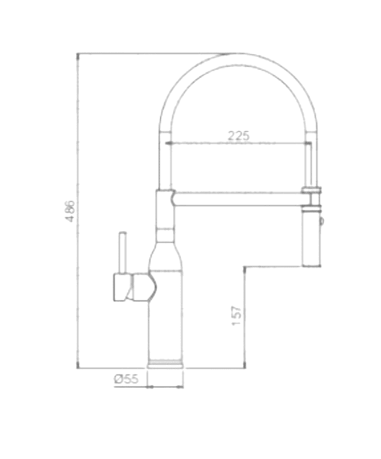 Смеситель для кухни с гибким изливом Gappo G4098-26, чёрный — изображение 4