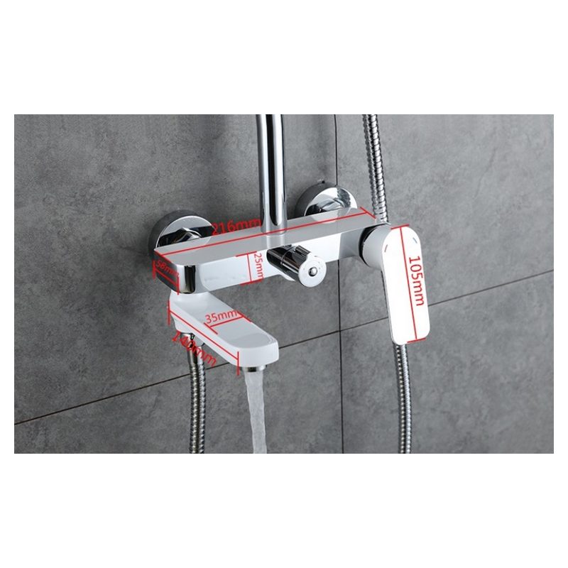 Душевая система Gappo G2448, белый/хром — изображение 7