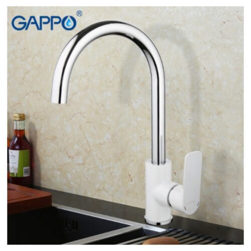 Смеситель для кухни Gappo G4048, белый/хром