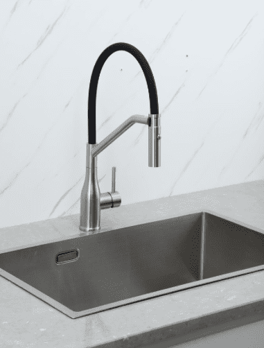 Смеситель для кухни с гибким изливом Gappo G4098-15, сатин — изображение 3