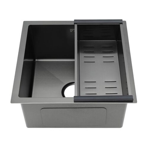 Кухонная мойка с коландером Gappo GS4444-6, графит