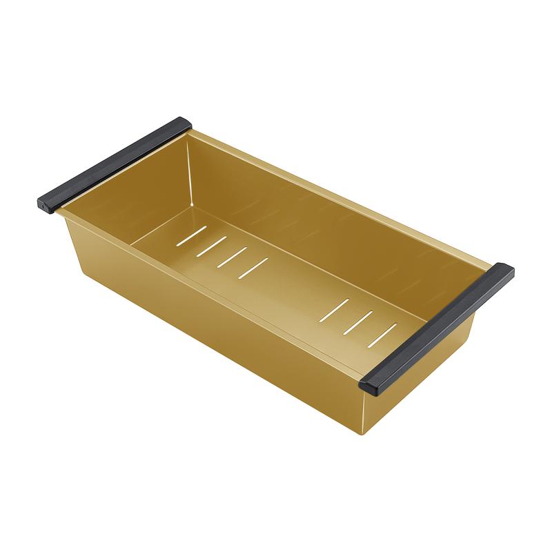 Кухонная мойка с коландером Gappo GS5050-3, золотой сатин — изображение 6