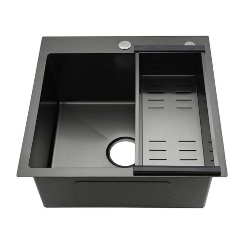 Кухонная мойка с коландером Gappo GS5050-6, графит