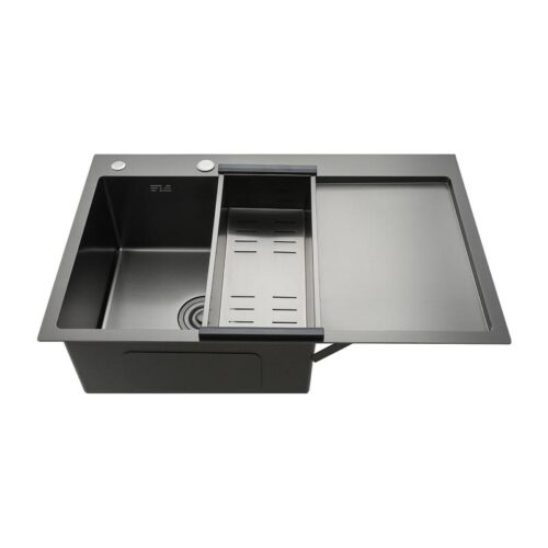 Кухонная мойка с коландером Gappo GS7850-6L, левая