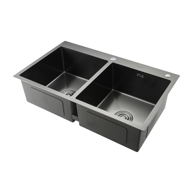 Кухонная мойка с коландером Gappo GS8350-6, графит — изображение 7