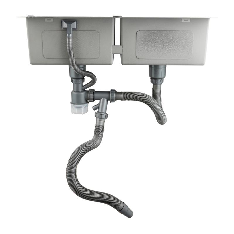 Кухонная мойка с коландером Gappo GS8350-6, графит — изображение 12