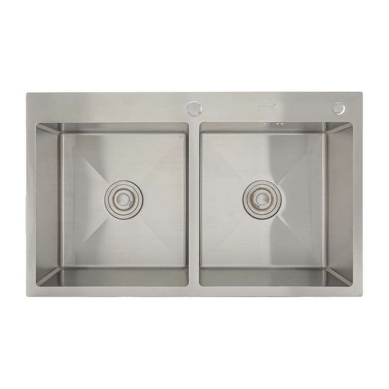 Кухонная мойка с коландером Gappo GS8350, сатин — изображение 5