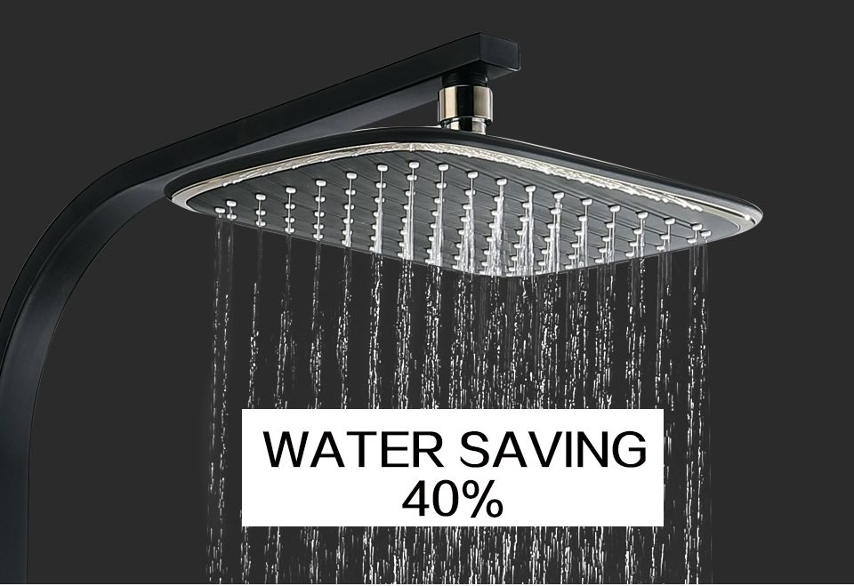 Душевая система Faop A2406-6, чёрный/золото — изображение 11