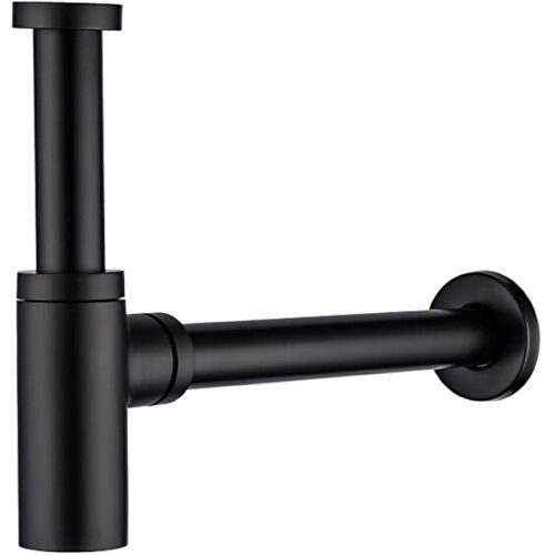 Сифон для умывальника бутылочный Frap F82-7, чёрный