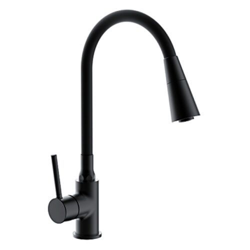 Смеситель для кухни с гибким изливом Frap F4044-6, чёрный