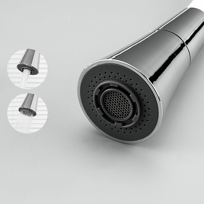 Смеситель для кухни с гибким изливом Frap F4044-8, белый/хром — изображение 3