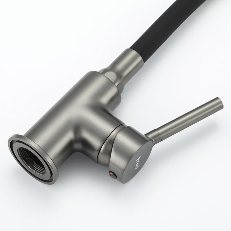 Смеситель для кухни с гибким изливом Frap F4044-9, оружейная сталь — изображение 7