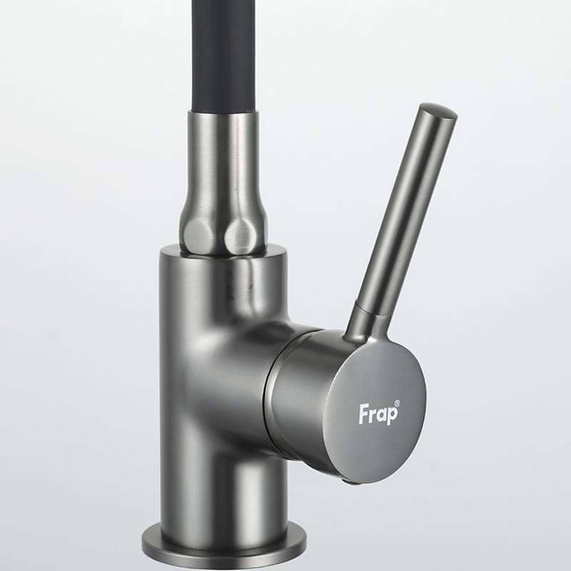 Смеситель для кухни с гибким изливом Frap F4044-9, оружейная сталь — изображение 8