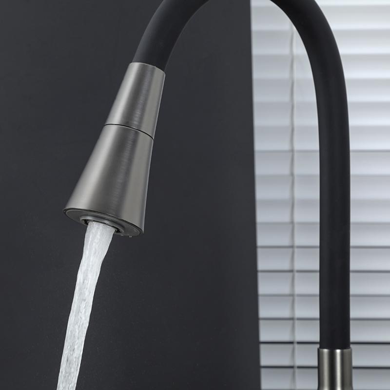 Смеситель для кухни с гибким изливом Frap F4044-9, оружейная сталь — изображение 10