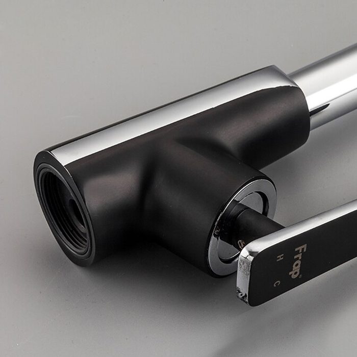 Смеситель для кухни Frap F4057, чёрный/хром — изображение 5