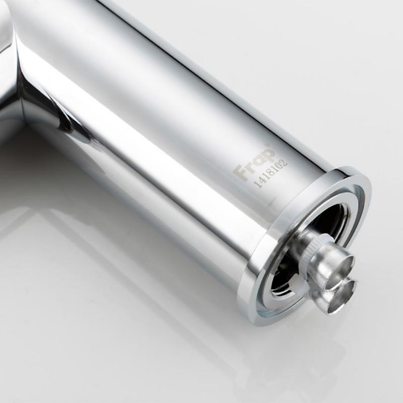 Смеситель для кухни с гибким изливом Frap F4452-6, хром/серый — изображение 9