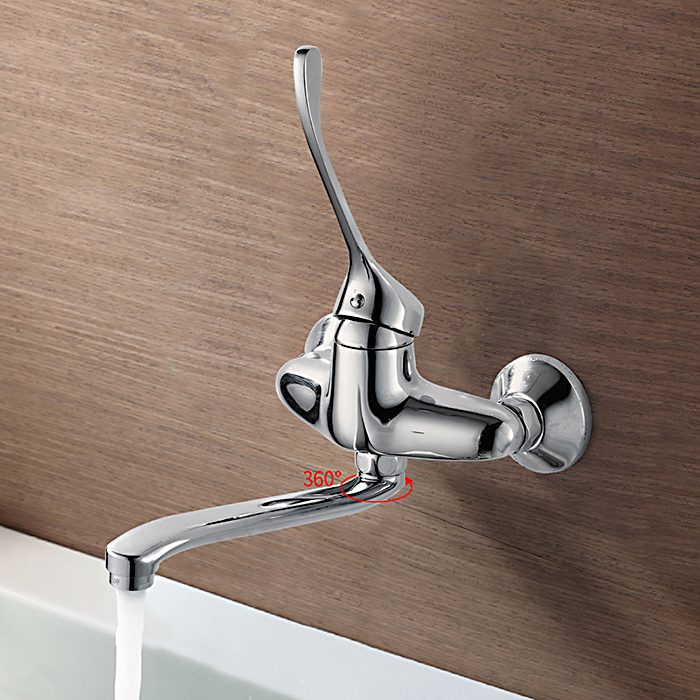 Настенный смеситель для кухни локтевой Frap F4654 — изображение 11