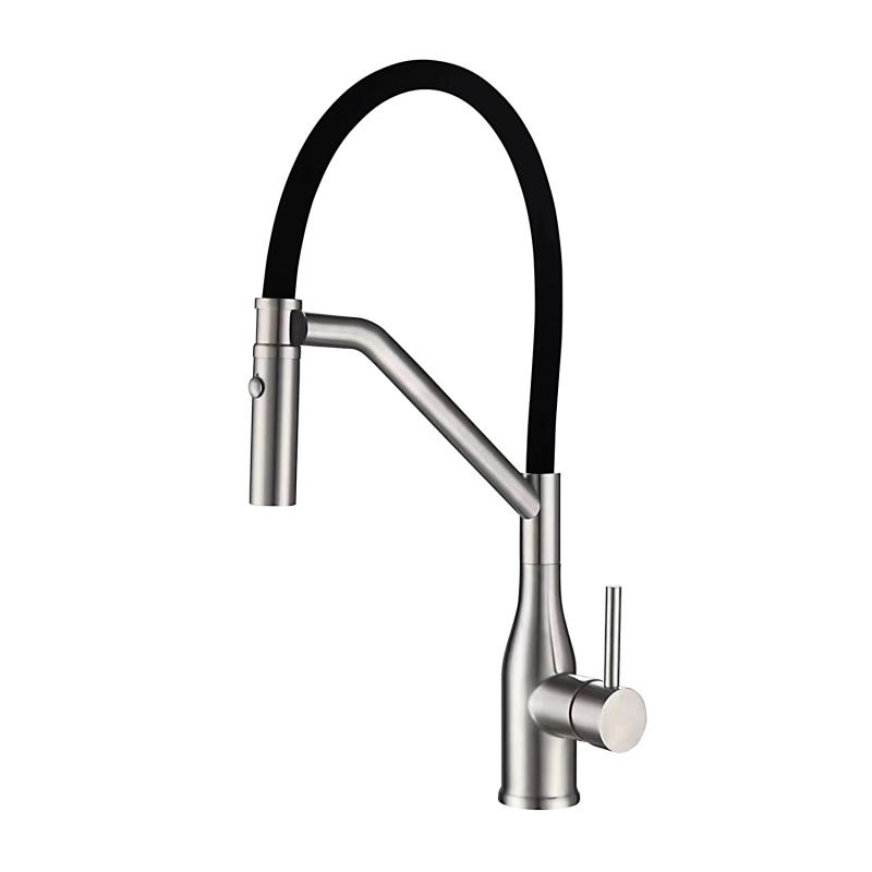 Смеситель для кухни с гибким изливом Gappo G4098-15, сатин