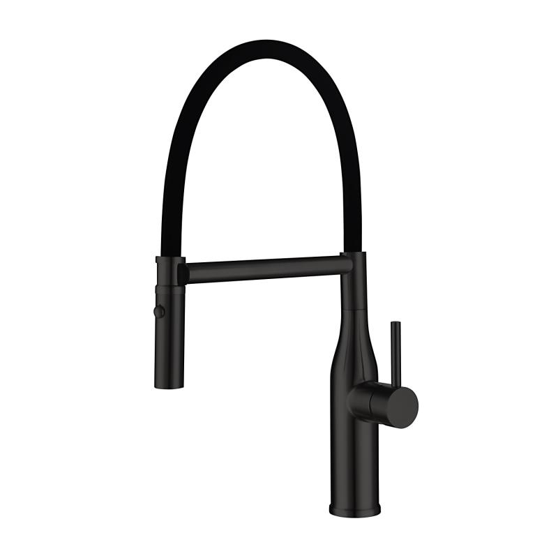 Смеситель для кухни с гибким изливом Gappo G4098-26, чёрный