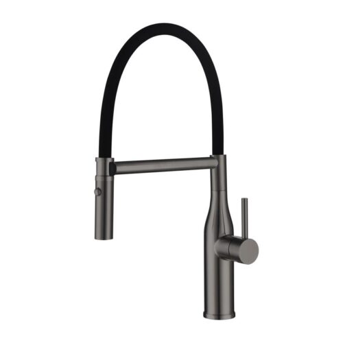 Смеситель для кухни с гибким изливом Gappo G4098-29, оружейная сталь