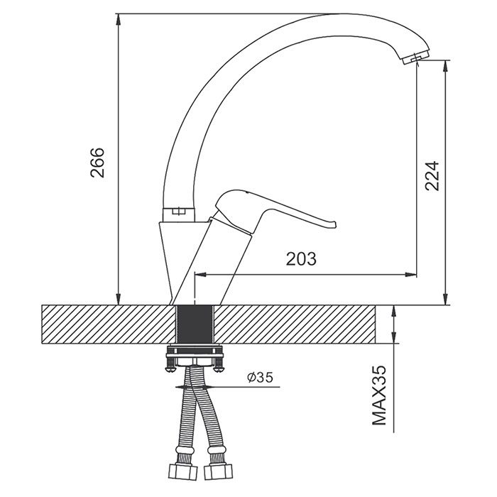 Смеситель для кухни Gappo G4150-8 — изображение 2