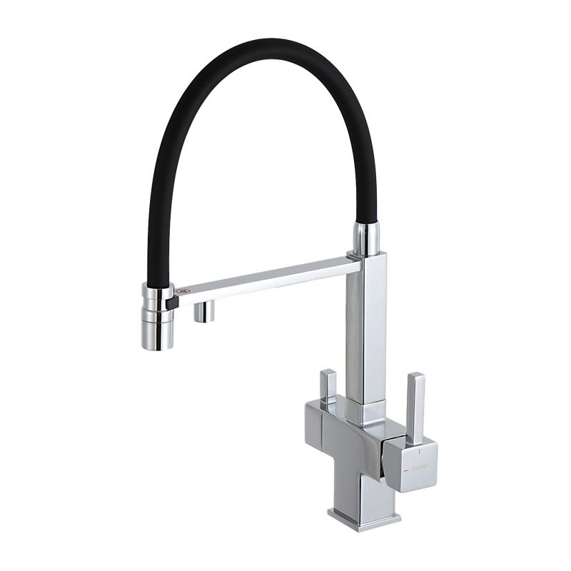 Смеситель для кухни под фильтр с гибким изливом Gappo G4395-50