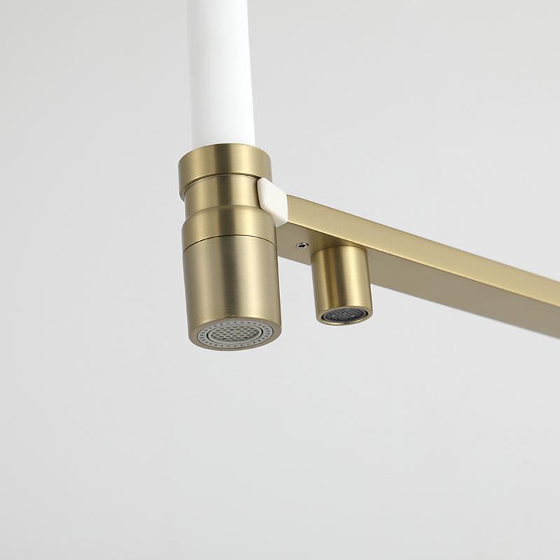 Смеситель для кухни под фильтр с гибким изливом Gappo G4395-53, золотой сатин — изображение 6