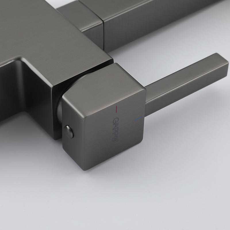 Смеситель для кухни под фильтр с гибким изливом Gappo G4395-59, оружейная сталь — изображение 6