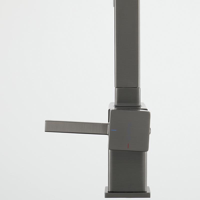 Смеситель для кухни под фильтр с гибким изливом Gappo G4395-59, оружейная сталь — изображение 7