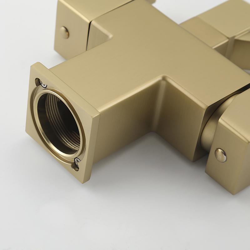 Смеситель для кухни под фильтр с гибким изливом Gappo G4395-63, золотой сатин — изображение 9