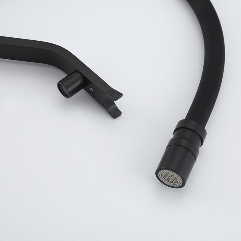 Смеситель для кухни под фильтр с гибким изливом Gappo G4395-66, чёрный — изображение 4