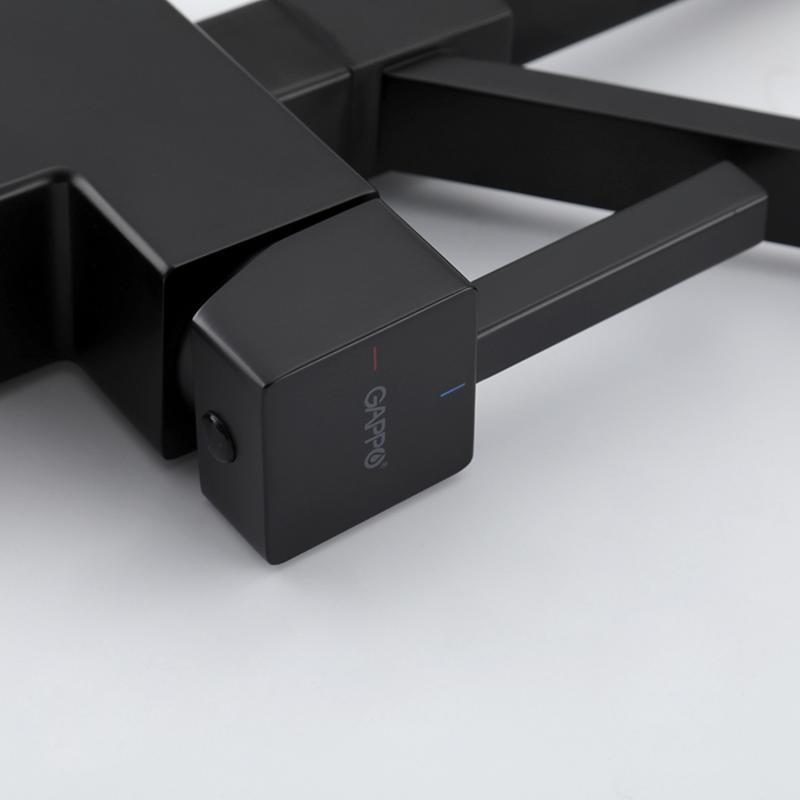 Смеситель для кухни под фильтр с гибким изливом Gappo G4395-66, чёрный — изображение 6